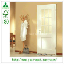 White Primed Wood Panel Composite Front Door